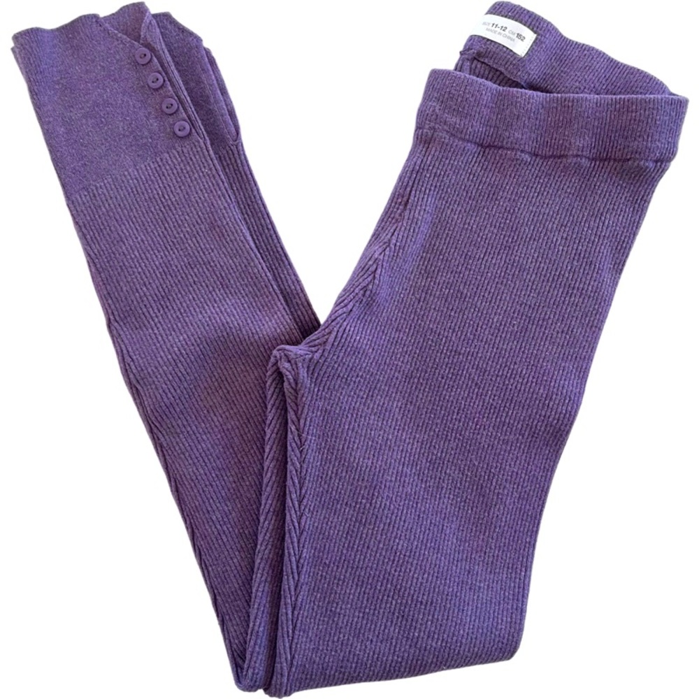 Zara girls ribbed leggings. Purple. 11-12